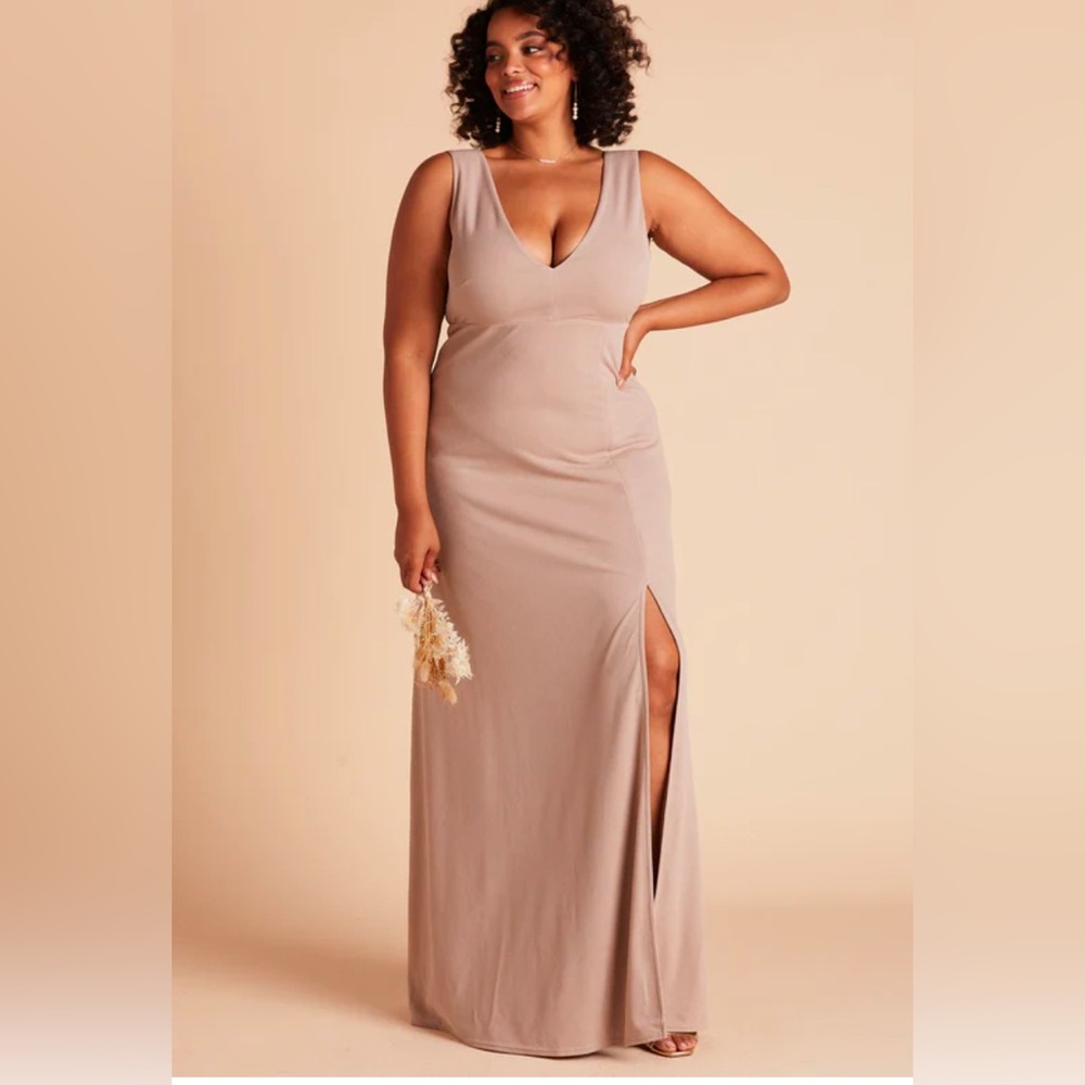 Birdy Grey Crepe Taupe Shamin Dress Size XS NWT